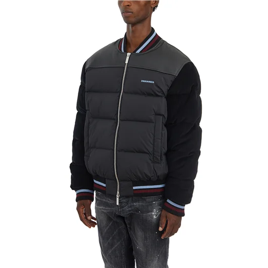 DSQUARED PIUMINO MIXED BOMBER