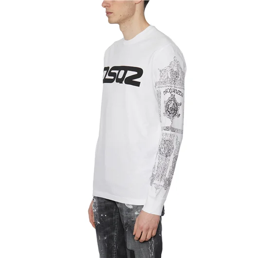 DSQUARED T-SHIRT IN COTONE CON STAMPA