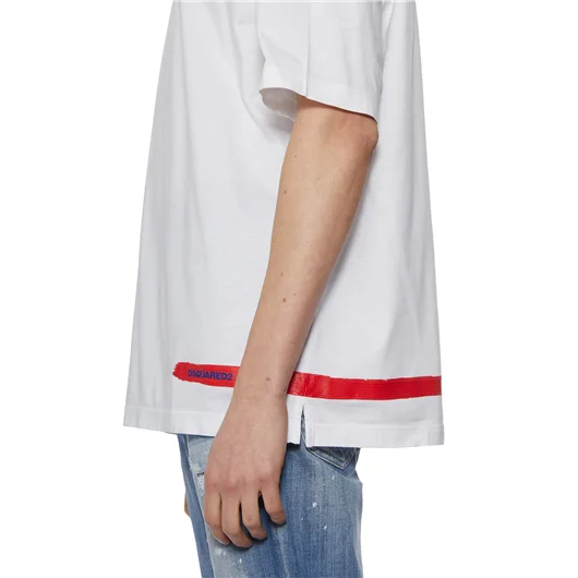 DSQUARED T-SHIRT IN COTONE CON STAMPA