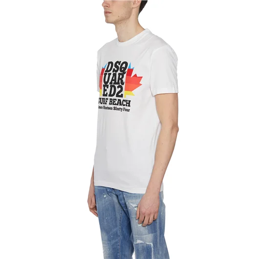 DSQUARED T-SHIRT IN COTONE CON STAMPA