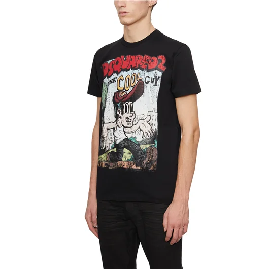 DSQUARED T-SHIRT IN COTONE CON STAMPA