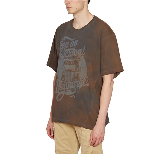 DSQUARED T-SHIRT IN COTONE CON STAMPA