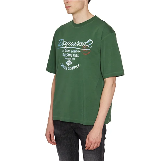 DSQUARED T-SHIRT IN COTONE CON STAMPA