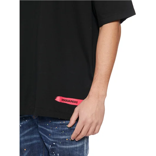 DSQUARED T-SHIRT IN COTONE CON STAMPA