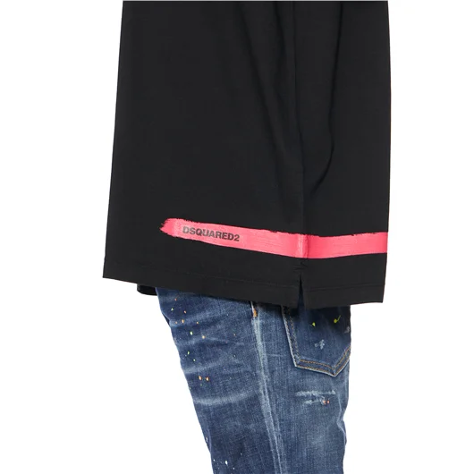 DSQUARED T-SHIRT IN COTONE CON STAMPA