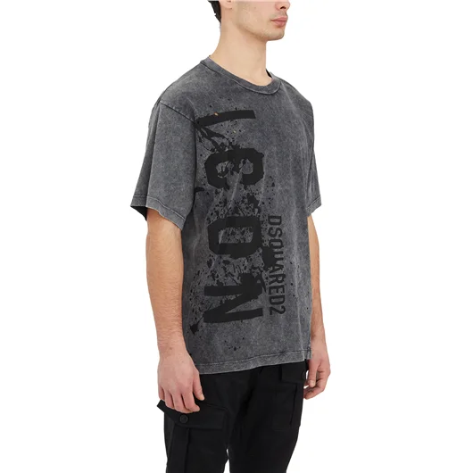 DSQUARED T-SHIRT IN COTONE ROCK WASH