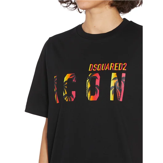 DSQUARED T-SHIRT IN COTONE STAMPA ICON