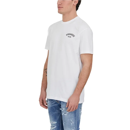 DSQUARED T-SHIRT LOGO IN COTONE