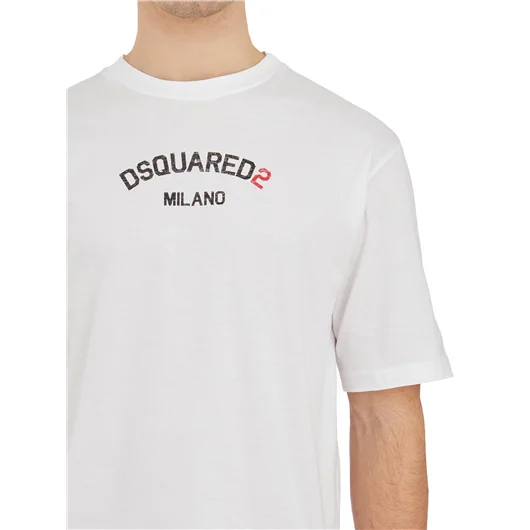 DSQUARED T-SHIRT LOGO IN COTONE