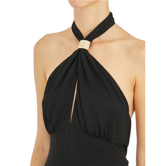 ELISABETTA FRANCHI ABITO RED CARPET CON DRAPPEGGIO