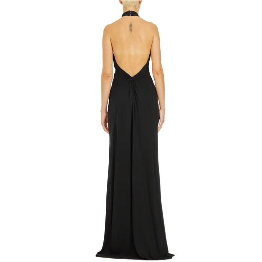 ELISABETTA FRANCHI ABITO RED CARPET CON DRAPPEGGIO