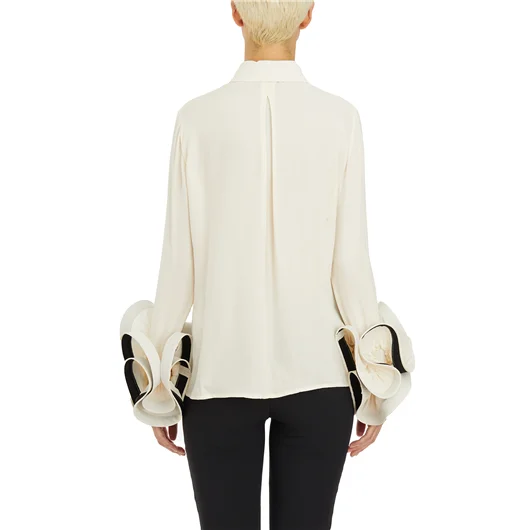 ELISABETTA FRANCHI CAMICIA CON ROUGE E FULARD