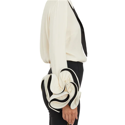 ELISABETTA FRANCHI CAMICIA CON ROUGE E FULARD