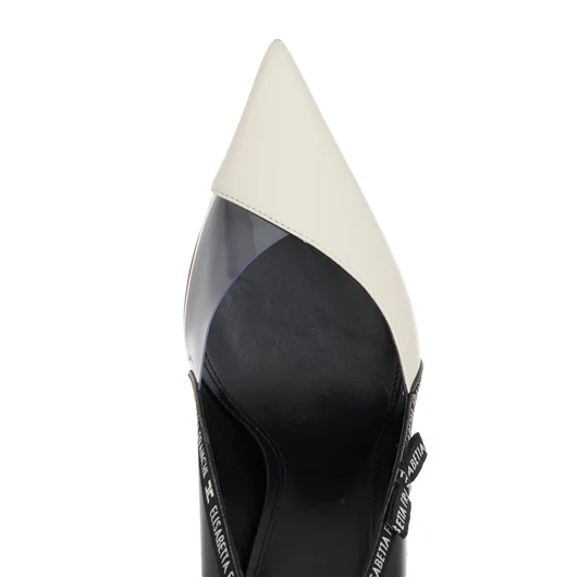 ELISABETTA FRANCHI DECOLLETE' IN PELLE CON NASTRO