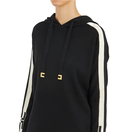 ELISABETTA FRANCHI FELPA CON CAPPUCCIO IN VISCOSA