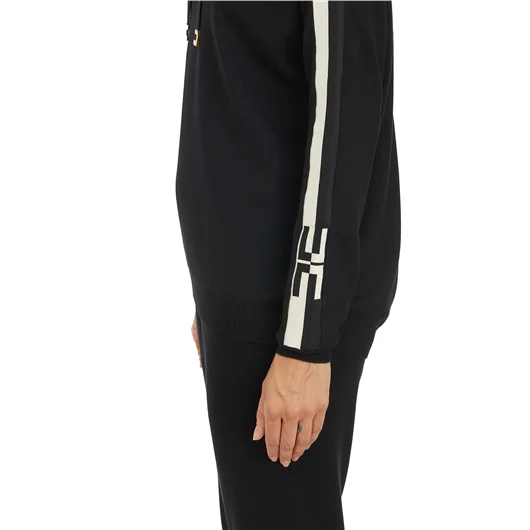 ELISABETTA FRANCHI FELPA CON CAPPUCCIO IN VISCOSA