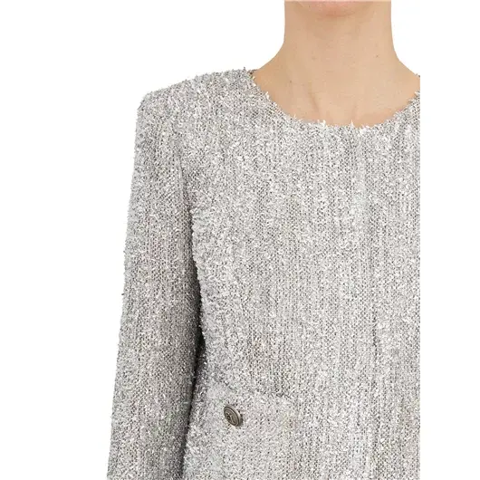 ELISABETTA FRANCHI GIACCA IN TWEED LUREX