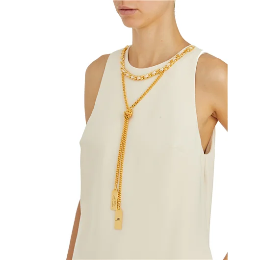 ELISABETTA FRANCHI MINI ABITO CON COLLANA