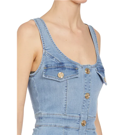 ELISABETTA FRANCHI MINI ABITO IN DENIM