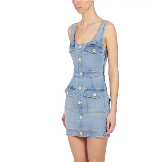 ELISABETTA FRANCHI MINI ABITO IN DENIM