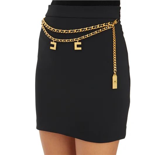 ELISABETTA FRANCHI MINI GONNA CON CINTURA