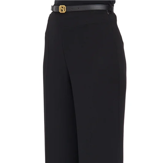 ELISABETTA FRANCHI PANTALONE A PALAZZO IN RASO