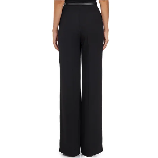 ELISABETTA FRANCHI PANTALONE A PALAZZO IN RASO