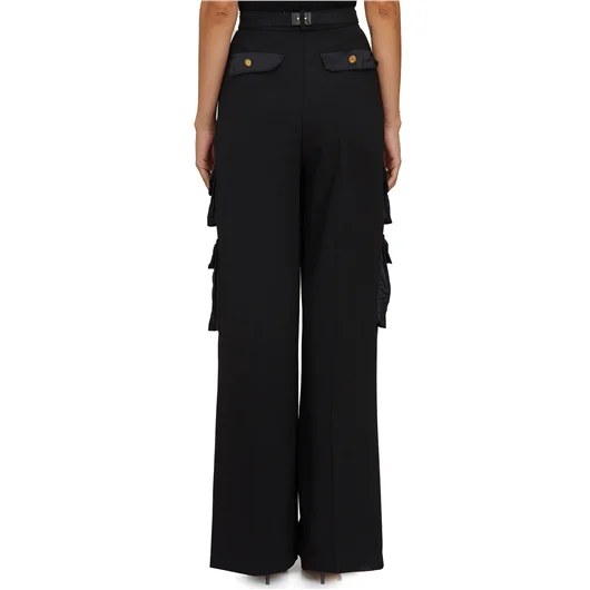 ELISABETTA FRANCHI PANTALONE CON TASCONI E CINTURA