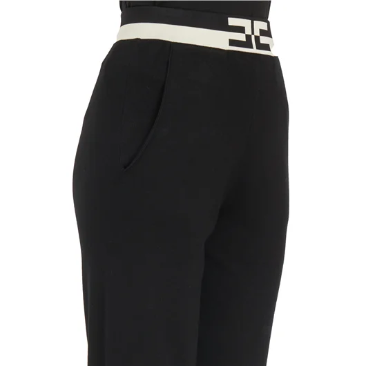 ELISABETTA FRANCHI PANTALONE JOGGER IN VISCOSA