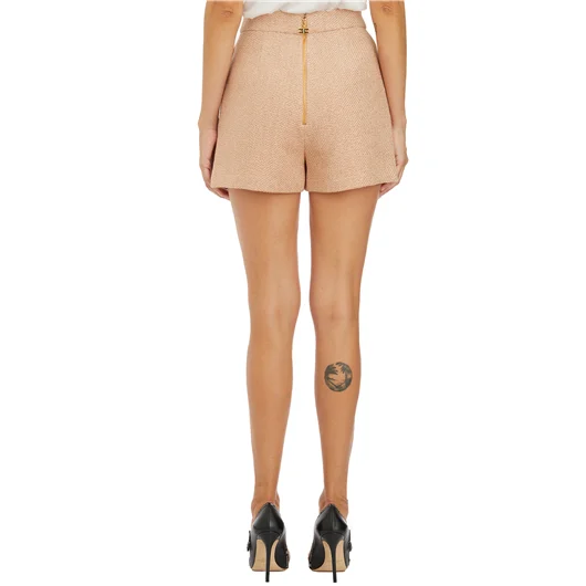 ELISABETTA FRANCHI SHORT IN TWEED LAMINATO