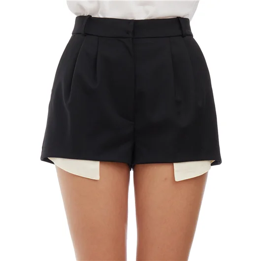 ELISABETTA FRANCHI SHORTS IN FRESCO DI LANA