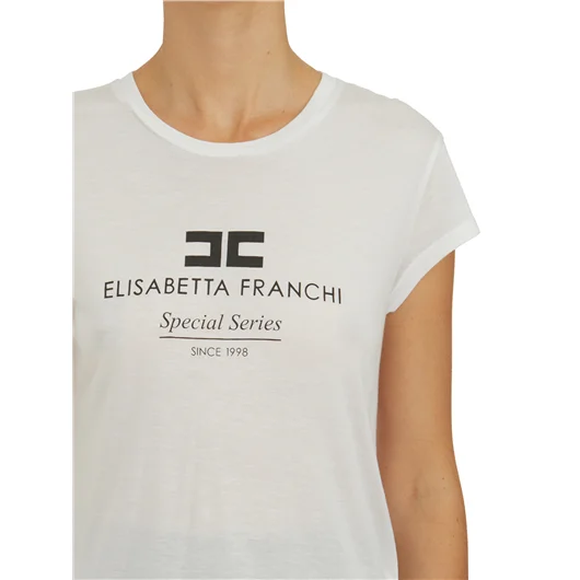 ELISABETTA FRANCHI T-SHIRT STAMPA LOGO