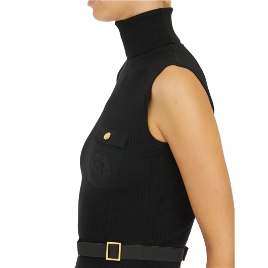 ELISABETTA FRANCHI TOP DOLCEVITA A COSTINE