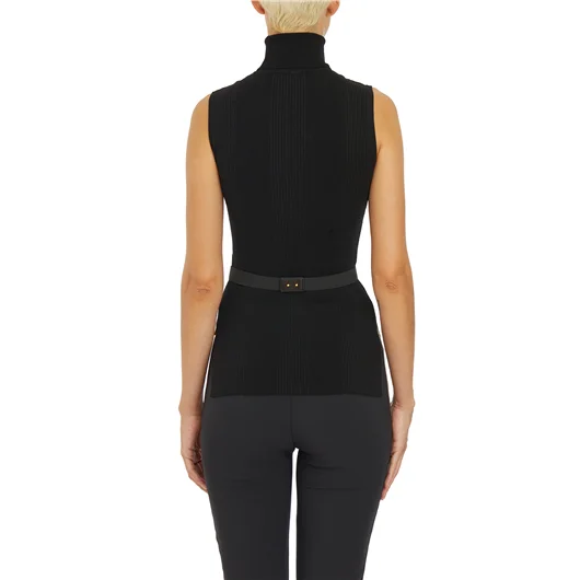 ELISABETTA FRANCHI TOP DOLCEVITA A COSTINE