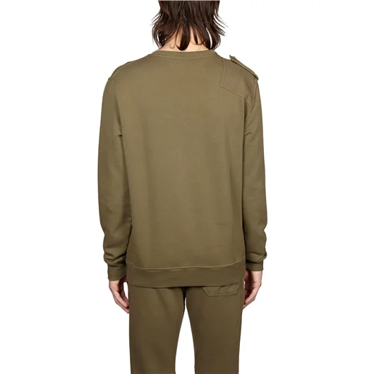 DAMIR DOMA FELPA GIROCOLLO IN COTONE CON INSERTI IN MAGLIA