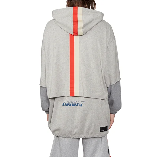 BEN TAVERNITI UNRAVEL FELPA IN COTONE CON CAPPUCCIO