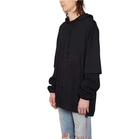 BEN TAVERNITI UNRAVEL FELPA IN COTONE CON CAPPUCCIO