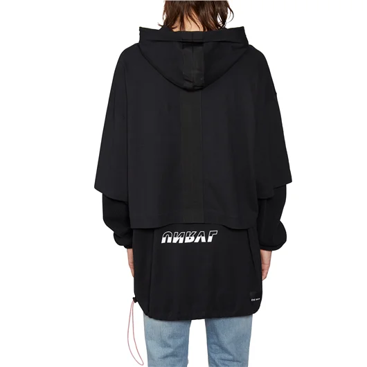 BEN TAVERNITI UNRAVEL FELPA IN COTONE CON CAPPUCCIO