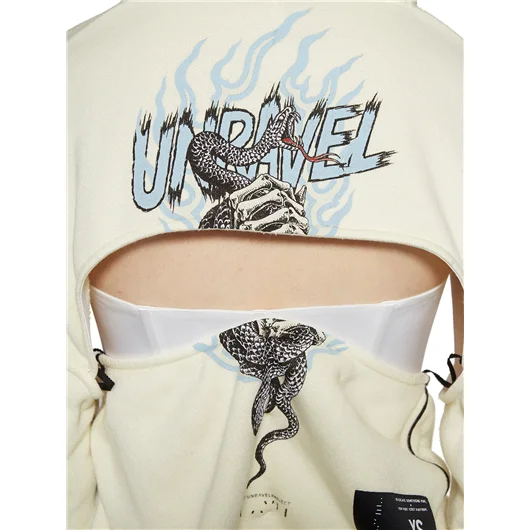 BEN TAVERNITI UNRAVEL FELPA IN COTONE DUE PEZZI STAMPATA