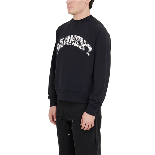 GARMENT WORKSHOP FELPA GIROCOLLO LOGO CRACKED