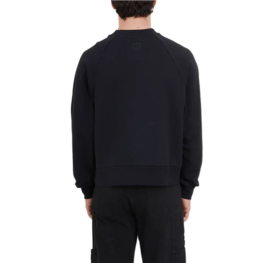 GARMENT WORKSHOP FELPA GIROCOLLO LOGO CRACKED