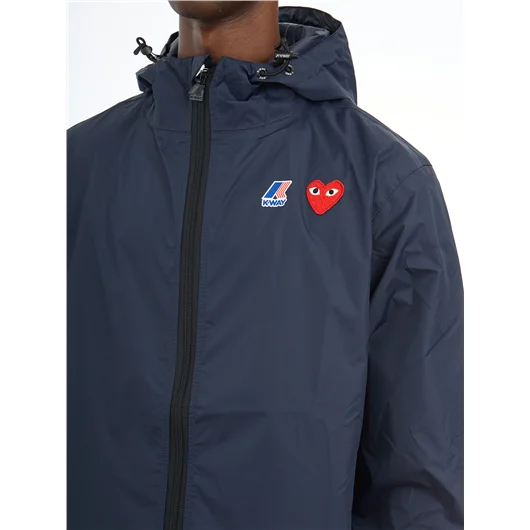 COMME DES GARCONS PLAY GIACCA CON CAPPUCCIO CDG X K-WAY