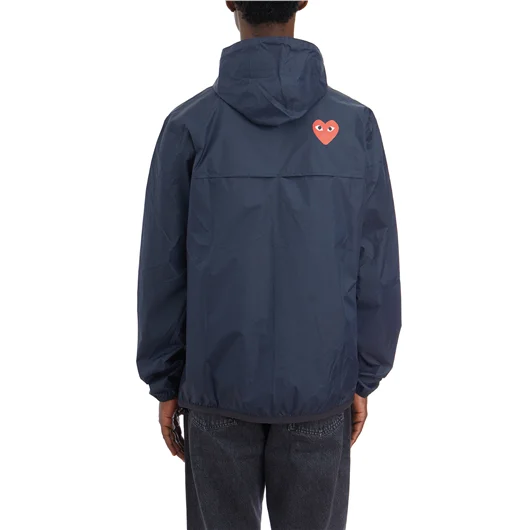 COMME DES GARCONS PLAY GIACCA CON CAPPUCCIO CDG X K-WAY