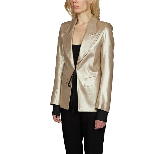 ANN DEMEULEMEESTER GIACCA IN COTONE CON MANICHE A CAMICIA