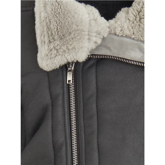 RICK OWENS GIACCA IN MONTONE BAUHAUS JKT BLACK PEARL
