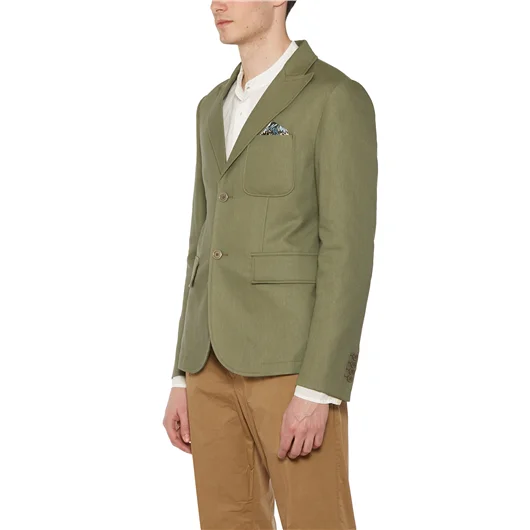 DANIELE ALESSANDRINI GIACCA MONOPETTO IN LINO E COTONE