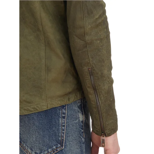 GIORGIO BRATO BIKER IN PELLE D'AGNELLO SMERIGLIATO