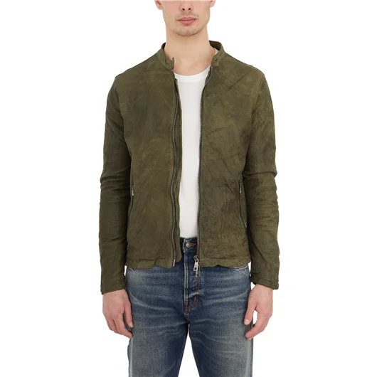 GIORGIO BRATO BIKER IN PELLE D'AGNELLO SMERIGLIATO