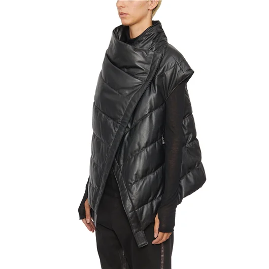 GIORGIO BRATO GILET ASIMMETRICO IN AGNELLO