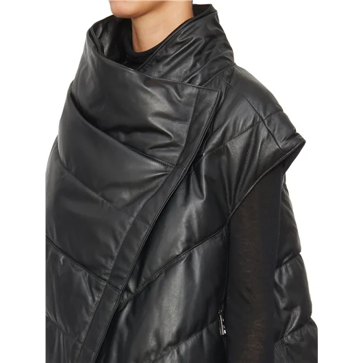 GIORGIO BRATO GILET ASIMMETRICO IN AGNELLO